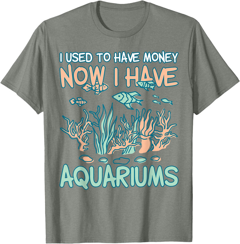 Aquarianer Zierfische Aquarien Aquarium fish-keeping T-Shirt - Olive Heather