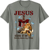 Unknow FAITH Jesus Lion Lamb Heaven Know My Name T-Shirt - Olive Heather
