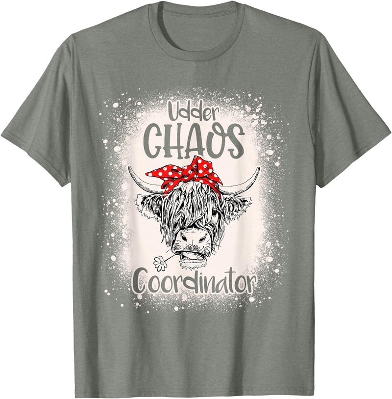 Funny Appreciation Chaos Coordinator for Women Men Funny Heifer Bleached Chaos Coordinator Teachers Boss Women T-Shirt -