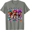 Highland Cow Bingo Player Gambler Lottery Player Highland Cow Bingo Squad Player Gambler Lottery Game Lovers T-Shirt - Olive