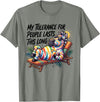 My Tolerance For People Lasts This Long Horse Tee My Tolerance for People Lasts This Long Funny Horse T-Shirt - Olive Heather