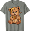 Funny bear design for kids men women Cute Bear Design for Bear Lover and Bear T-Shirt - Olive Heather