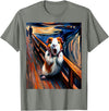Artsy Guinea Pig Art Funny Animal Painting Humor Expressionist Scream Parody Funny Painting Art Guinea Pig T-Shirt - Olive Heather