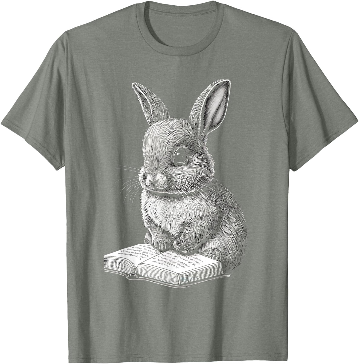 Bunny Lover Easter Rabbit Women Men Kids T-Shirt in Olive Heather