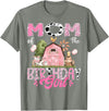 Famer Pink Cow Birthday Matching Tees Mom Of The Birthday Girl 1St Birthday Pink Cow Farm T-Shirt - Olive Heather