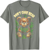 Funny Cannabis Apparel Funny Bear Cannabis Design - Don’t Care Bear T-Shirt - Olive Heather
