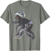 Behrbones Bear Hockey Goalie T-Shirt - Olive Heather