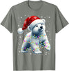 Santa Polar Bear Gift Tee Santa Polar Bear, Christmas, Men Women Kids, Bear Lover T-Shirt - Olive Heather