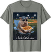 Funny Men Women Pig Baseball Outfit Funny Pig Baseball I Live Here Now T-Shirt - Olive Heather