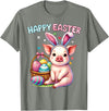 Farm Animal Lovers Cute Pig Easter Holiday Gifts Happy Easter Farm Animal Pig Lovers Bunny Women Kids Girls T-Shirt - Olive Heather