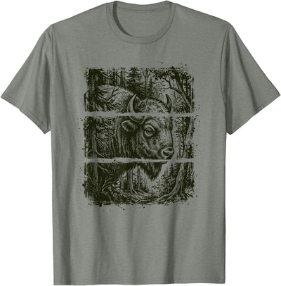 Cow Vintage Buffalo Bison Distressed American Bison Buffalo T-Shirt