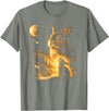 Bunny Howling to the Moon Vintage 90s Animal Easter Day T-Shirt (Black) in Olive Heather