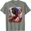 Guinea Pig American Flag 4th July Independence Eagle Women Kids Men T-Shirt - Olive Heather