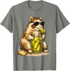 Pickle Munching Guinea Pig Designs Funny Guinea Pig Pickle Lover T-Shirt - Olive Heather