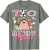 Famer Pink Cow Birthday Matching Tees Tio Of The Birthday Girl 1St Birthday Pink Cow Farm T-Shirt - Olive Heather