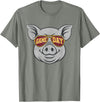 Game Day Pig Tee-TShirt Gifts Game Day Pig T-Shirt - Olive Heather