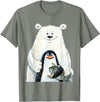 click here for better animal tees cute Polar bear and penguin bird fish lovers animal friends T-Shirt - Olive Heather