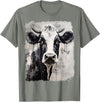 Noah&Friends A Black White Cow T-Shirt - Olive Heather