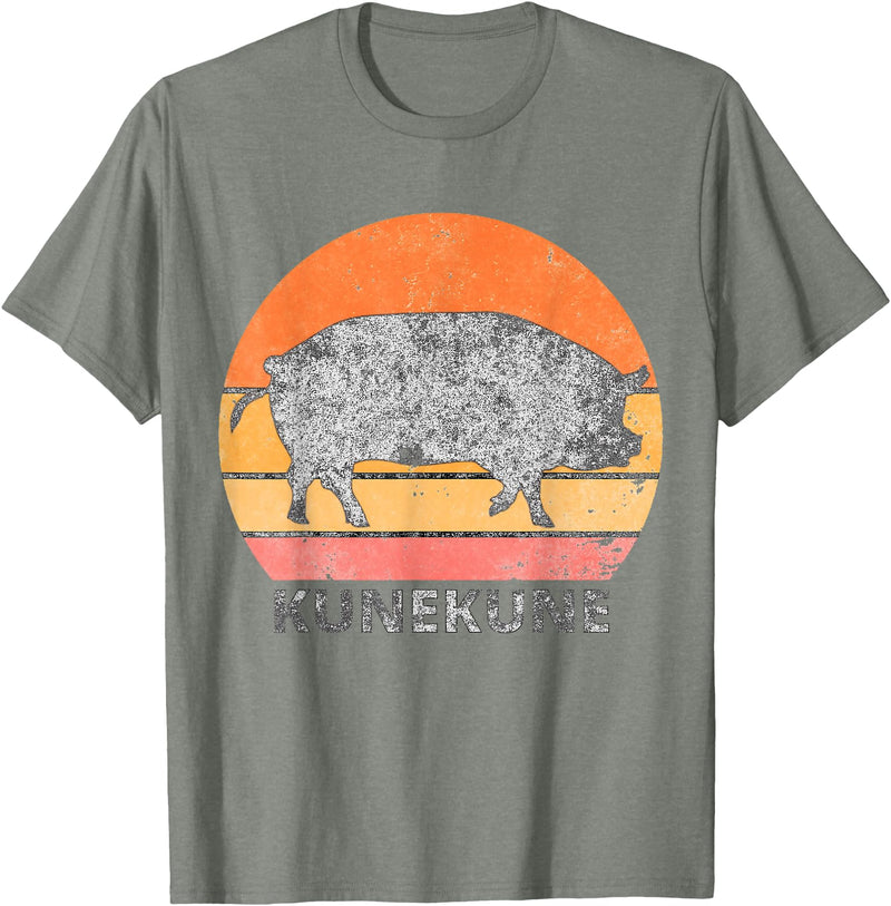 Pig Lover ApparelGIFTCo. Vintage Just A Girl Who Loves Kunekune Pig T-Shirt - Olive Heather