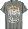 Bear Gay Pride by Content Design Studio Gay Bear Community Bear with Glasses T-Shirt - Olive Heather