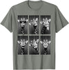 Funny Giraffe Animal Photobooth Giraffe Photobooth Funny Safari Animal Portrait T-Shirt - Olive Heather