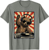 Bear DJ Stuff & Accessories Cool Retro Bear DJ Funny Bears Music Men Women Kids T-Shirt - Olive Heather