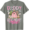Famer Pink Cow Birthday Matching Tees Daddy Of The Birthday Girl 1St Birthday Pink Farm T-Shirt - Olive Heather