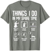 Things I Do in My Spare Time Bunny Rabbit Girls Kids Womens T-Shirt in Olive Heather