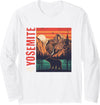 Yosemite National Park California Souvenirs Yosemite National Park California USA Retro Vintage Nature Long Sleeve T-Shirt - White