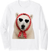 Funny Polar Bear with Sunglasses Cute Polar Bear Lover Heart Sunglasses Long Sleeve T-Shirt - White