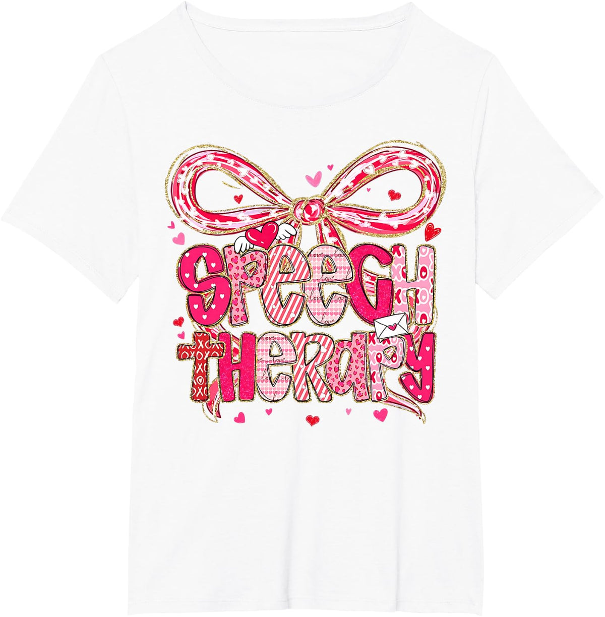 Speech Language Pathologist Valentines Day SLP Therapy T-Shirt - White