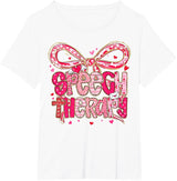 Speech Language Pathologist Valentines Day SLP Therapy T-Shirt - White