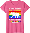 SOMMAS PRIDE Free Mom Hugs Proud Mama Bear Lgbt Gay Pride Lgbtq Parade T-Shirt - Pink Heather