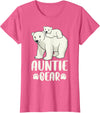 Polar Bear Family Art Creations Auntie Bear and Cub Polar Bear T-Shirt - Pink Heather