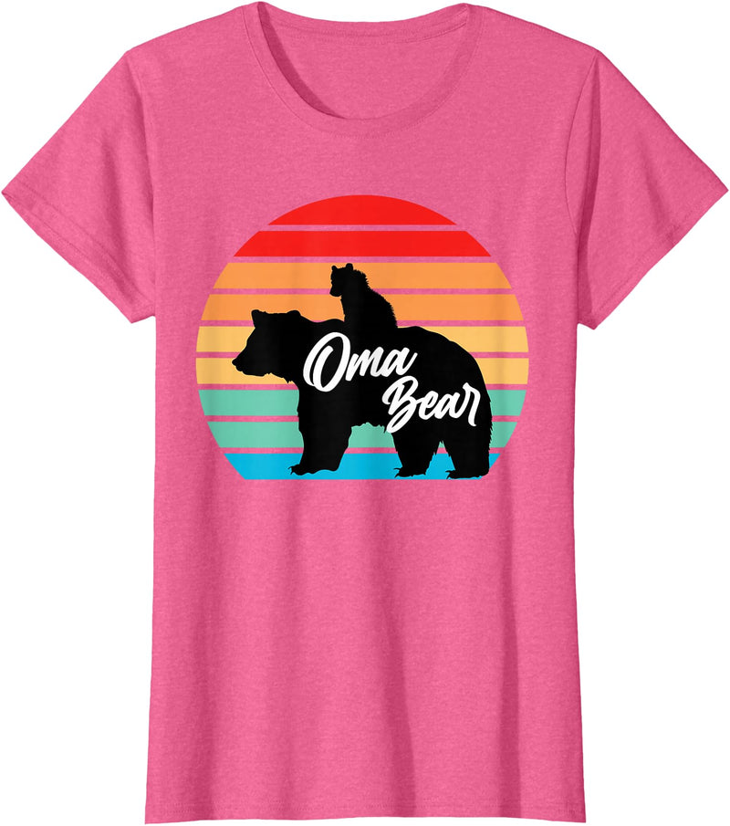 mother's day Gifts oma bear grandma bear T-Shirt - Pink Heather