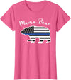 TourisTeez for Mama Bear Women Police Flag Womens MAMA BEAR | Police Flag Womens Police Mom Gift T-Shirt - Pink Heather