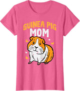 Guinea Pig Shirts For Men Women Kids Gift Guinea Pig Mom Cute Cavy Mama Mommy Mothers Day Animal Women T-Shirt - Pink Heather