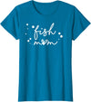 GO WITH THE PAW Fish Mom Aquarium Keeper Pet Lover Womens T-Shirt - Sapphire Blue