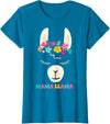 Llama Shirts & Alpaca Gifts Mama Llama Mom Christmas Birthday Mothers Day T-Shirt - Sapphire Blue