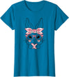 Happy Easter Bunny Easter Eggs Rabbit Easter Rabbit T-Shirt in Sapphire Blue