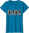 Cow Print Designs for the whole Family Mama Cow Pattern Cow Print T-Shirt - Sapphire Blue
