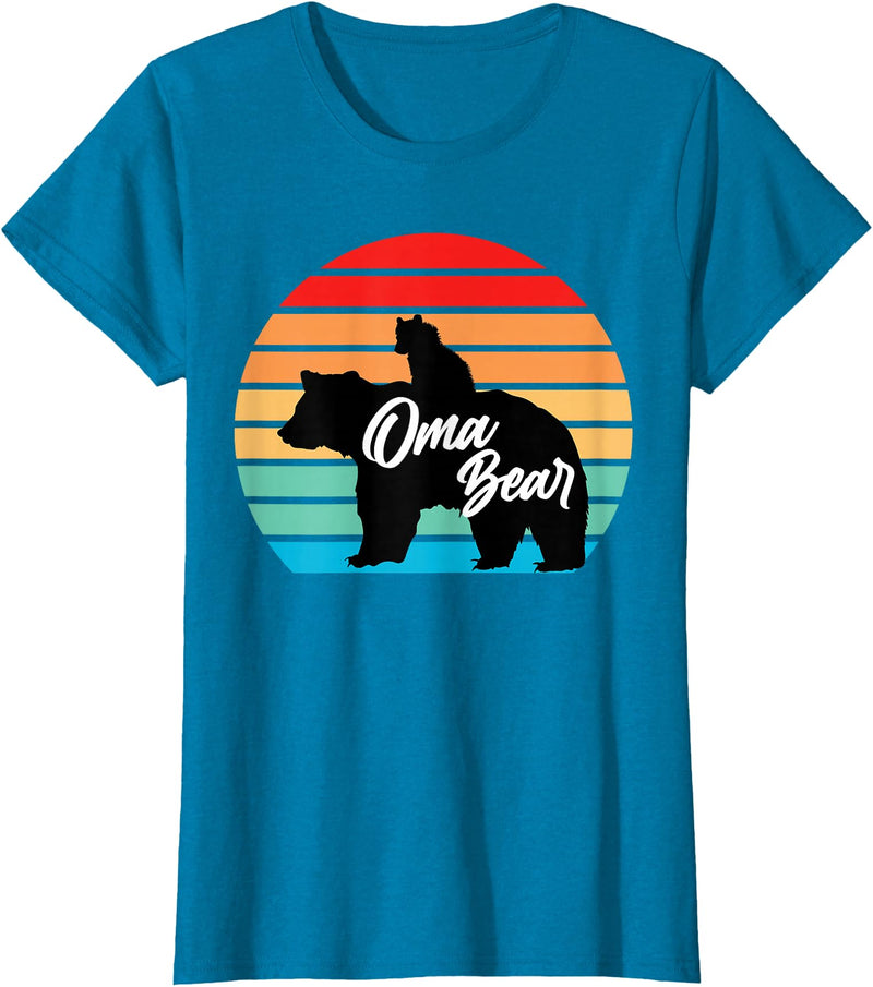 mother's day Gifts oma bear grandma bear T-Shirt - Sapphire Blue