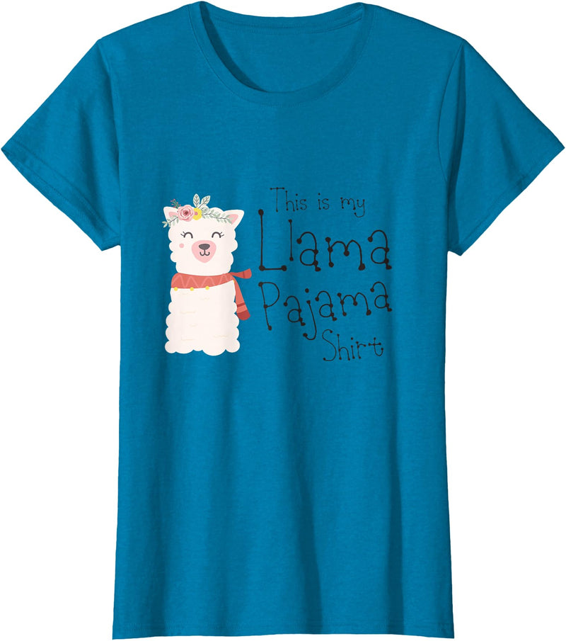 Cute This Is My Llama Pajama Shirt Gifts Womens & Kids This is My Llama Pajama Shirt Cute Alpaca Gift T-Shirt - Sapphire Blue