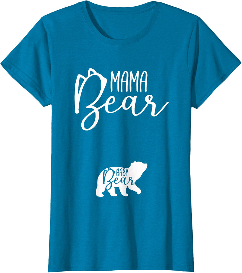 Awesome Matching Family Outfits Baby Bear - Mama Mommy New Mom Pregnancy Announcement Gift T-Shirt - Sapphire Blue