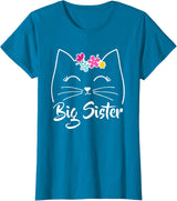 Best Cat Humor Tees & Gifts Big Sister Cute Kitty Cat Lover Pets T-Shirt