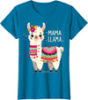 Magical and Funny Llama lover Gifts Mama Llama Mother's Day Birthday Party Mom Alpaca Llama T-Shirt - Sapphire Blue