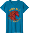 Chinese New Year 2026 Family Matching Fire Horse Mommy of the Baby Horse Chinese New Year 2026 Fire Horse T-Shirt - Sapphire Blue
