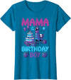 Birthday Party Shirts For Men Women Kids Mama of Birthday Boy Llama Pinata Party Family Match Women T-Shirt - Sapphire Blue