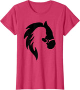 Happy Dog Merch Horse Lover Women Girl Western Gift T-Shirt - Red Heather