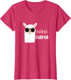 funny Mama Llama Co. Mama Llama, llama wearing sunglasses gift for women T-Shirt - Red Heather